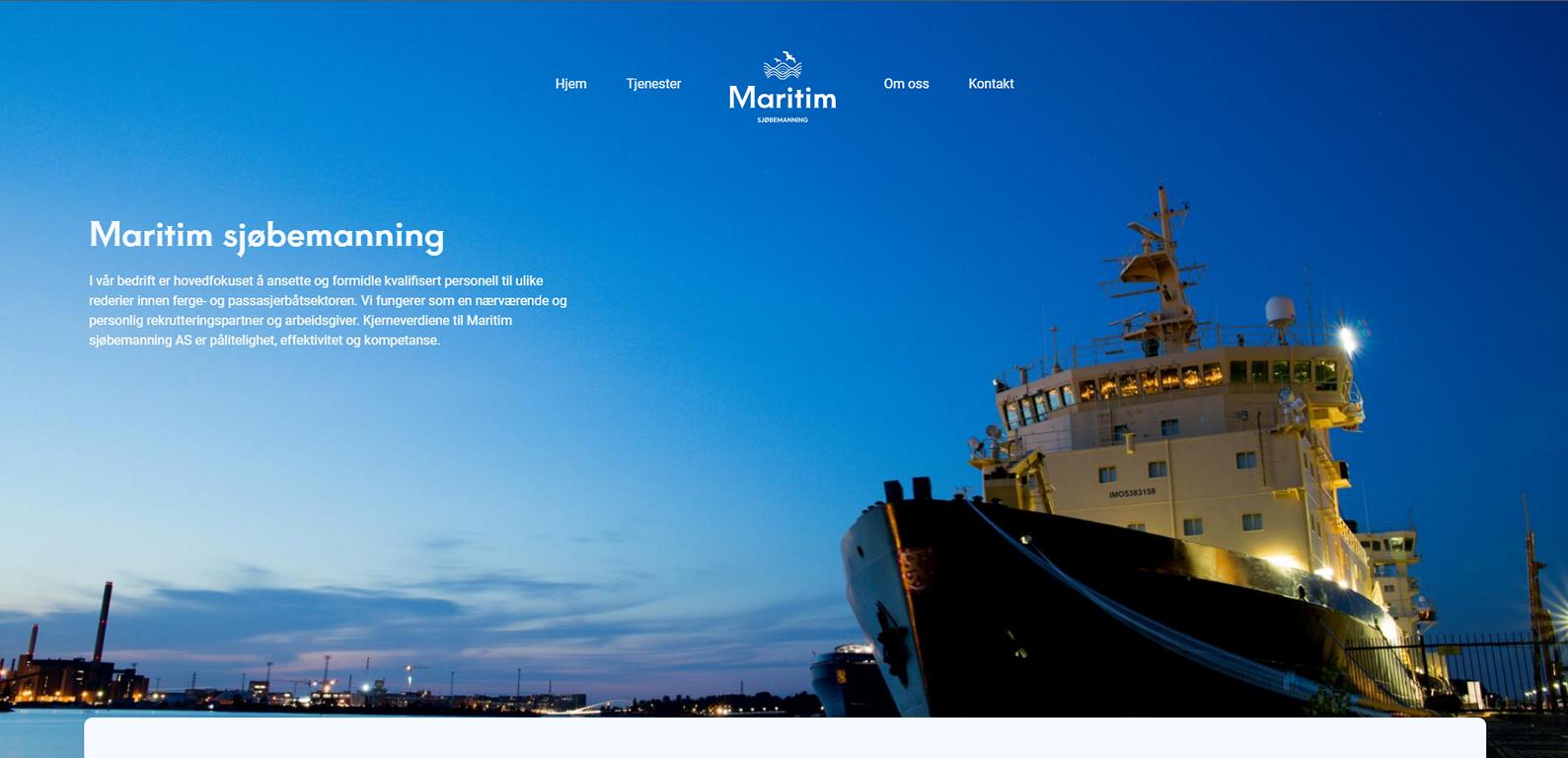 Image of maritim sjøbemanning website
